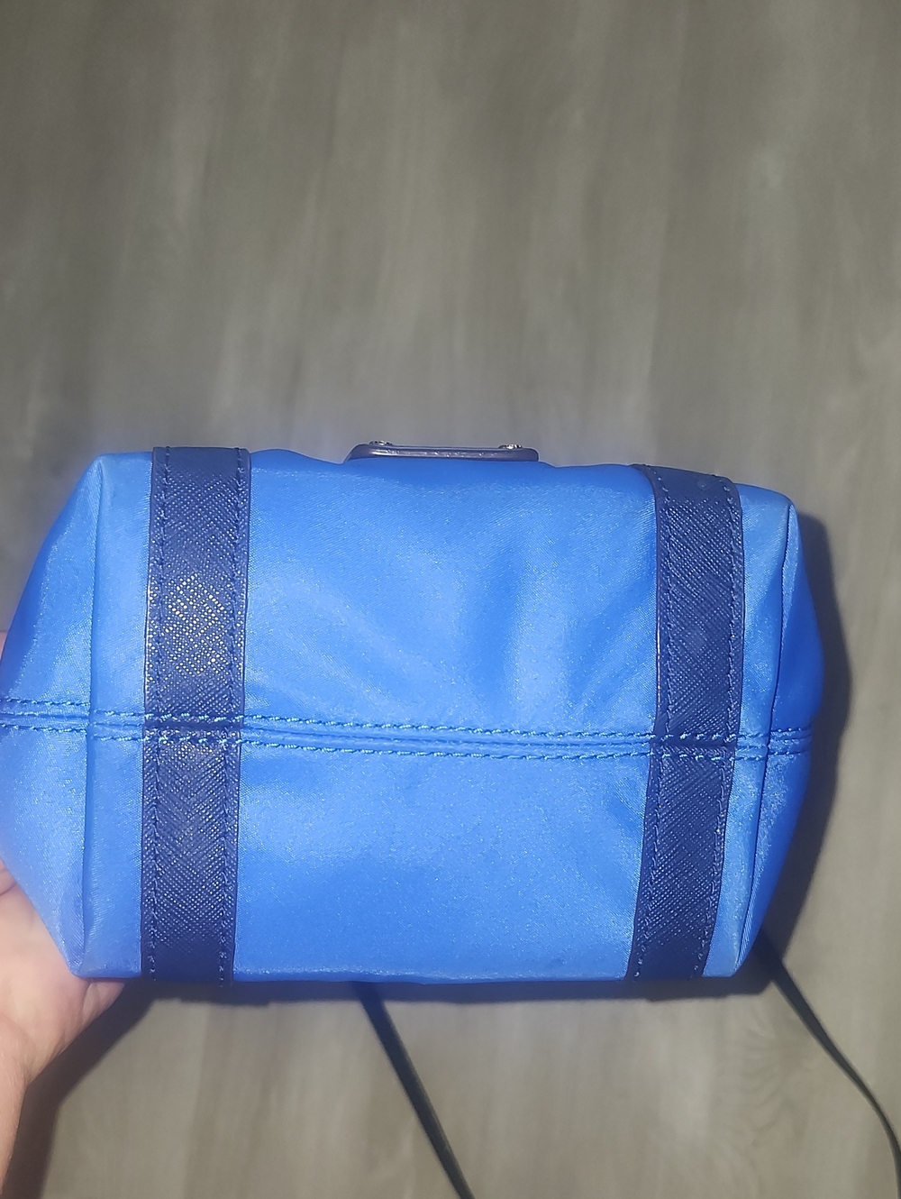Henri Bendel Multi Blue Nylon Mini Tote Crossbody Bag - Picture 9 of 13